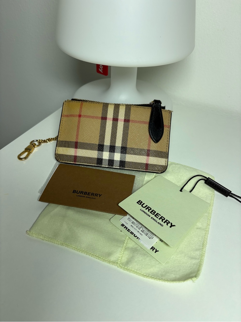 Burberry Card Case Wallet with chain